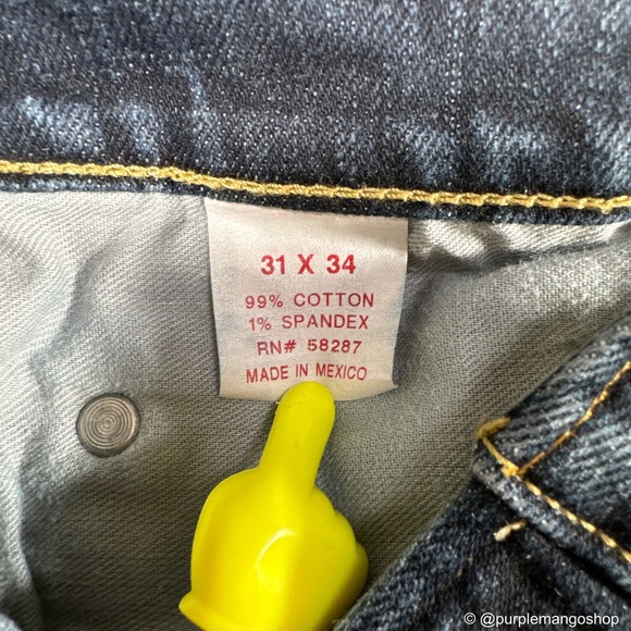 Arizona Jean Co. Y2K Skinny Jeans | Dark Wash | Mens 31x34 | Distressed Denim - Picture 4 of 12